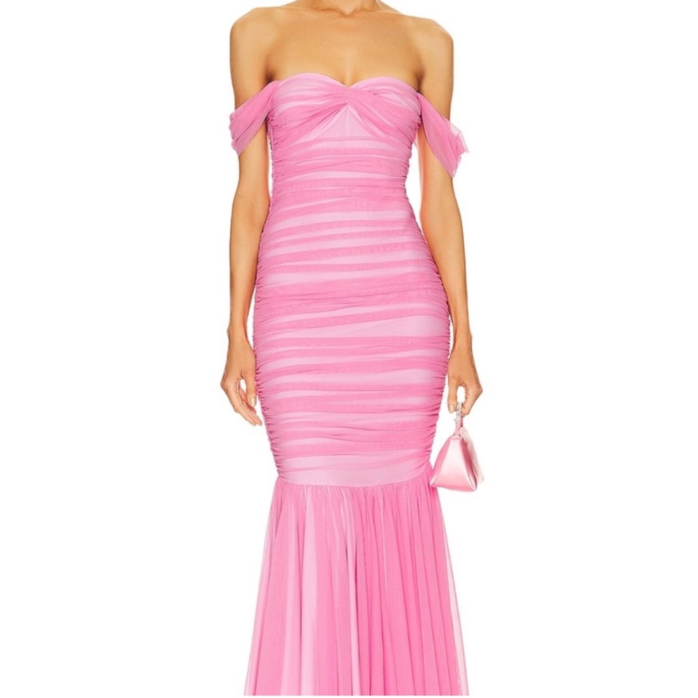 Norma Kamali Mesh Fishtail Dress